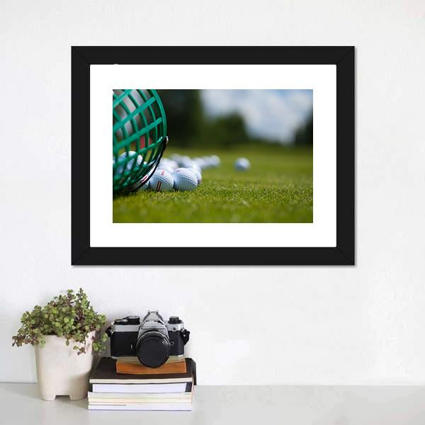 Golf Ball Basket Canvas Wall Art-1 Piece-Framed Print-20" x 16"-Tiaracle