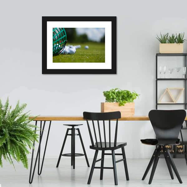 Golf Ball Basket Canvas Wall Art-3 Horizontal-Gallery Wrap-25" x 16"-Tiaracle