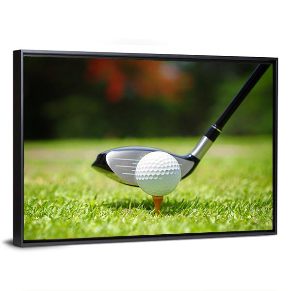 Golf Ball & Club Canvas Wall Art-3 Horizontal-Gallery Wrap-25" x 16"-Tiaracle