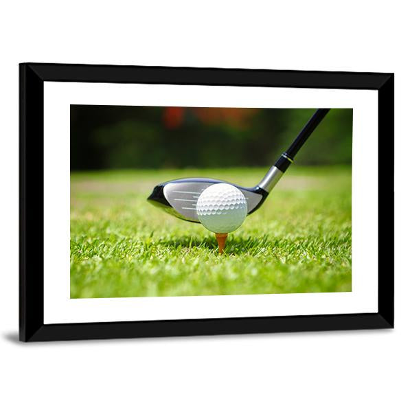 Golf Ball & Club Canvas Wall Art-3 Horizontal-Gallery Wrap-25" x 16"-Tiaracle