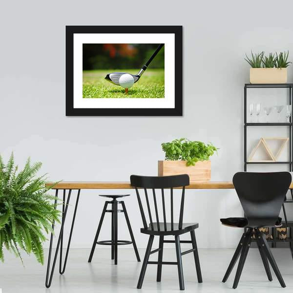 Golf Ball & Club Canvas Wall Art-3 Horizontal-Gallery Wrap-25" x 16"-Tiaracle