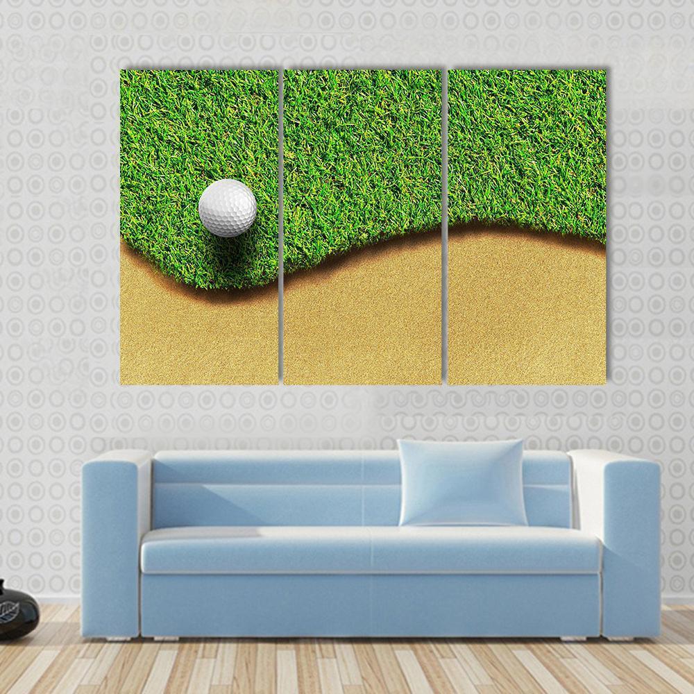 Golf Ball In Golf Courses Canvas Wall Art-3 Horizontal-Gallery Wrap-37" x 24"-Tiaracle