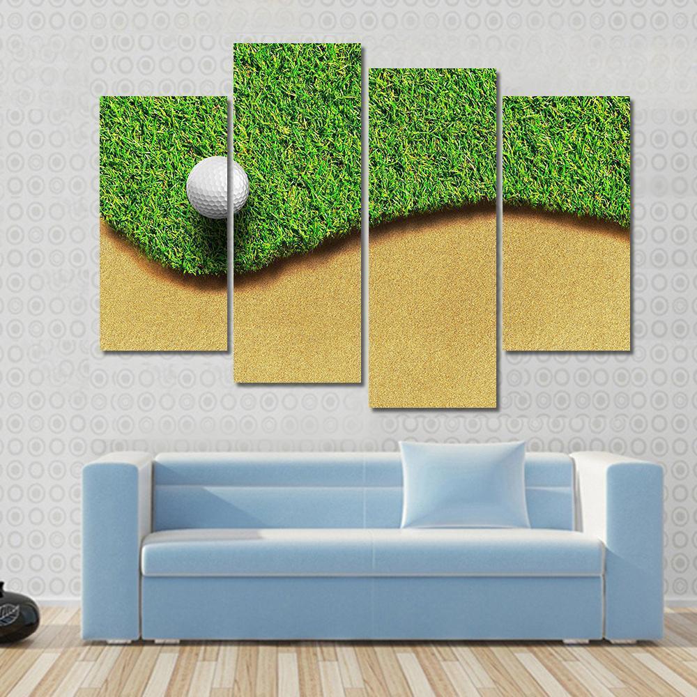 Golf Ball In Golf Courses Canvas Wall Art-4 Pop-Gallery Wrap-50" x 32"-Tiaracle