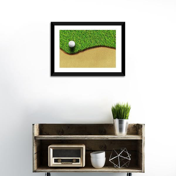 Golf Ball In Golf Courses Canvas Wall Art-1 Piece-Framed Print-20" x 16"-Tiaracle