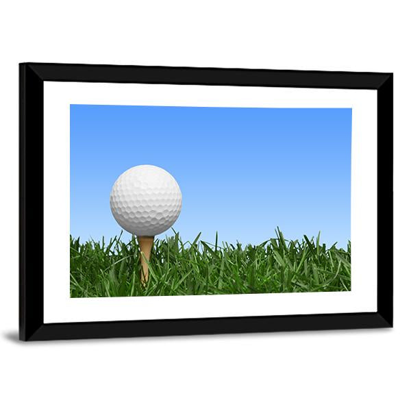 Golf Ball In Grass Canvas Wall Art-3 Horizontal-Gallery Wrap-25" x 16"-Tiaracle