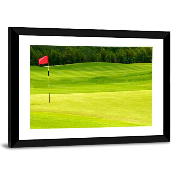 Golf Ball Near Hole Canvas Wall Art-3 Horizontal-Gallery Wrap-25" x 16"-Tiaracle