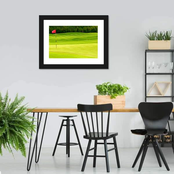 Golf Ball Near Hole Canvas Wall Art-3 Horizontal-Gallery Wrap-25" x 16"-Tiaracle