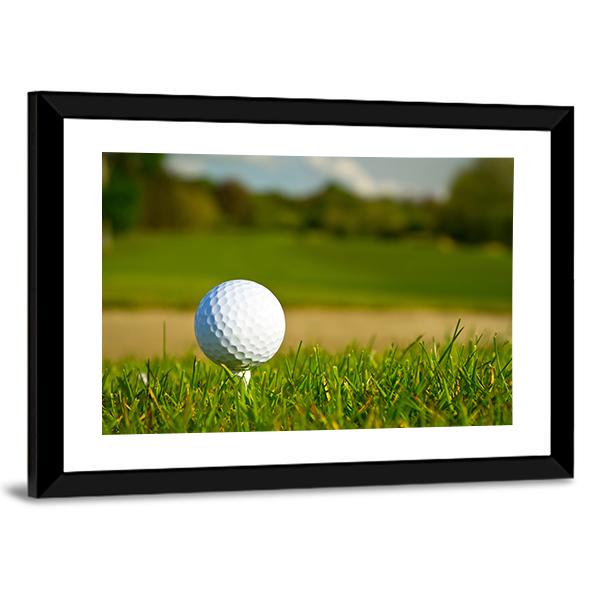 Golf Ball On Beautiful Course Canvas Wall Art-3 Horizontal-Gallery Wrap-25" x 16"-Tiaracle