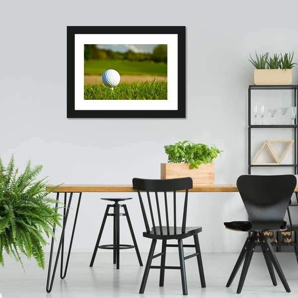 Golf Ball On Beautiful Course Canvas Wall Art-3 Horizontal-Gallery Wrap-25" x 16"-Tiaracle