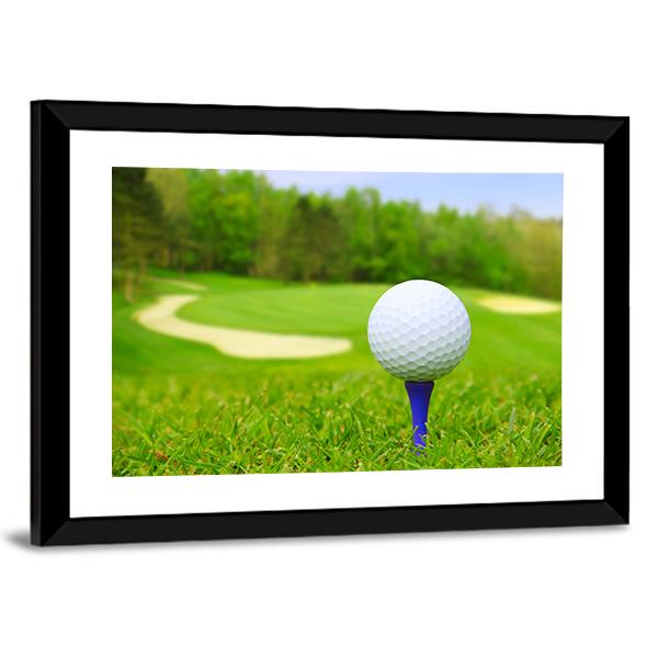 Golf Ball On Course Canvas Wall Art-3 Horizontal-Gallery Wrap-25" x 16"-Tiaracle