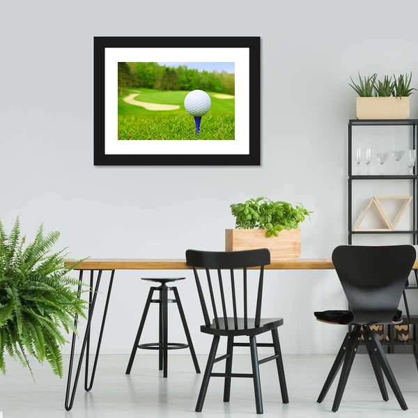 Golf Ball On Course Canvas Wall Art-3 Horizontal-Gallery Wrap-25" x 16"-Tiaracle