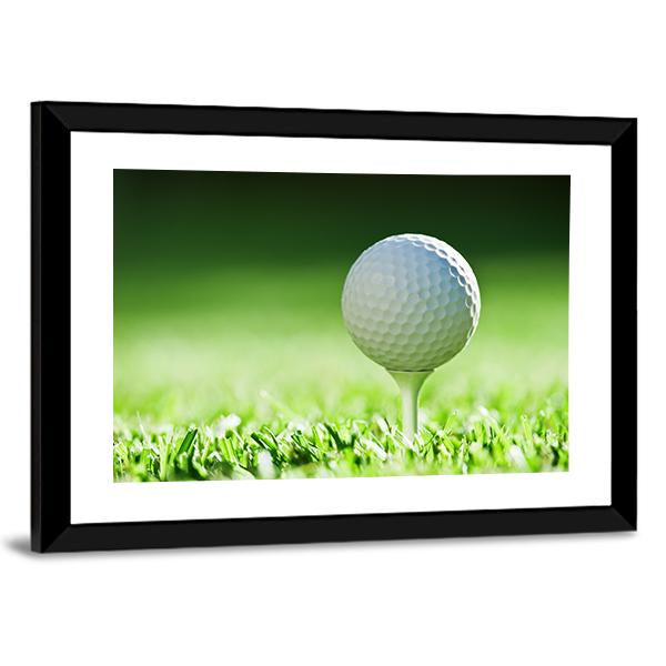 Golf Ball On Green Grass Canvas Wall Art-3 Horizontal-Gallery Wrap-25" x 16"-Tiaracle