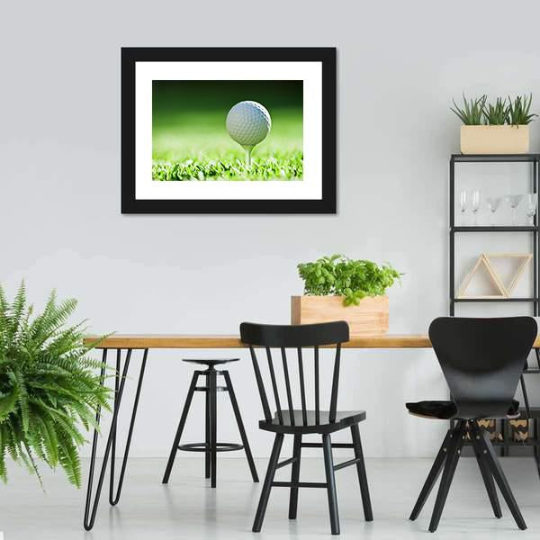 Golf Ball On Green Grass Canvas Wall Art-3 Horizontal-Gallery Wrap-25" x 16"-Tiaracle