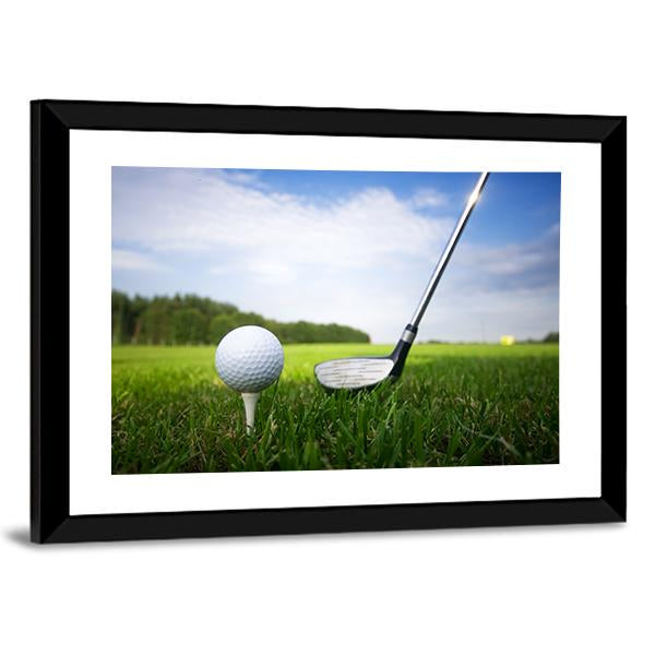 Golf Club And Ball Canvas Wall Art-3 Horizontal-Gallery Wrap-25" x 16"-Tiaracle