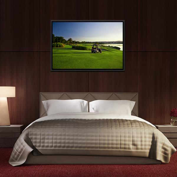 Golf Course & Buggies Canvas Wall Art-3 Horizontal-Gallery Wrap-25" x 16"-Tiaracle