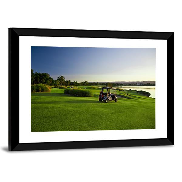 Golf Course & Buggies Canvas Wall Art-3 Horizontal-Gallery Wrap-25" x 16"-Tiaracle