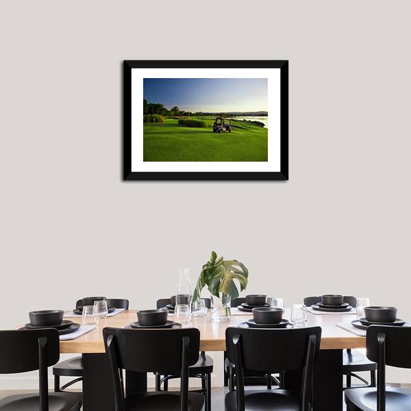 Golf Course & Buggies Canvas Wall Art-3 Horizontal-Gallery Wrap-25" x 16"-Tiaracle