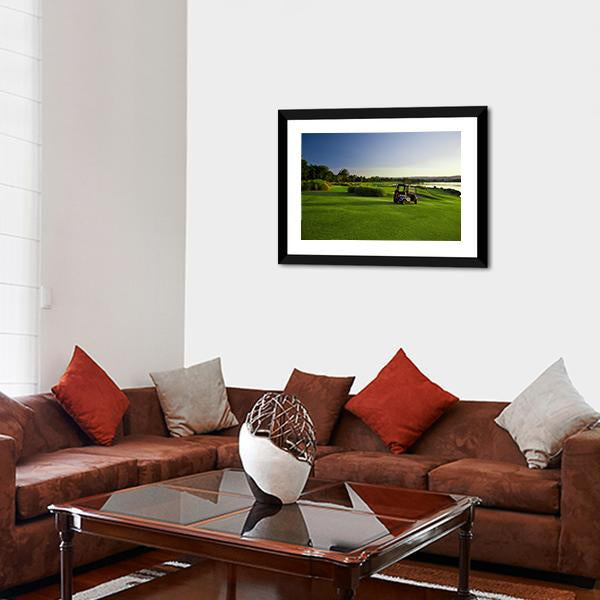 Golf Course & Buggies Canvas Wall Art-3 Horizontal-Gallery Wrap-25" x 16"-Tiaracle