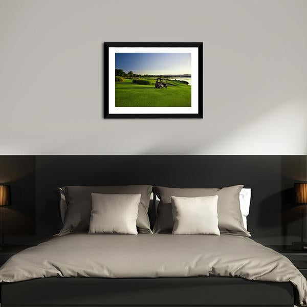 Golf Course & Buggies Canvas Wall Art-3 Horizontal-Gallery Wrap-25" x 16"-Tiaracle