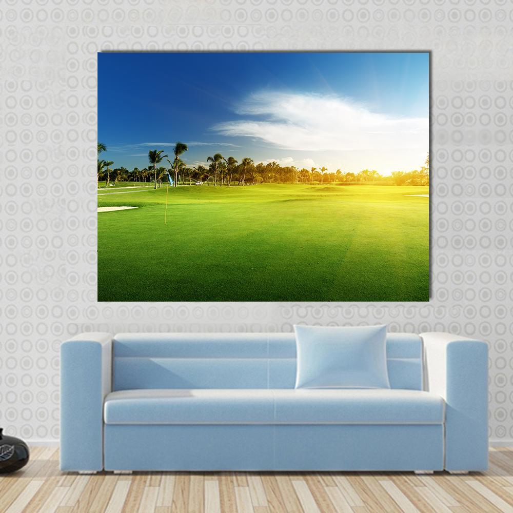 Golf Course Dominican Republic Canvas Wall Art-1 Piece-Gallery Wrap-48" x 32"-Tiaracle