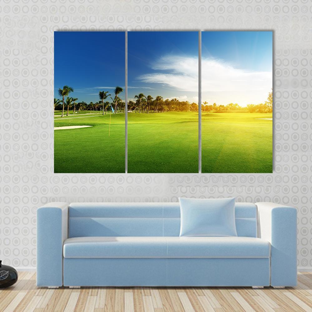 Golf Course Dominican Republic Canvas Wall Art-3 Horizontal-Gallery Wrap-37" x 24"-Tiaracle