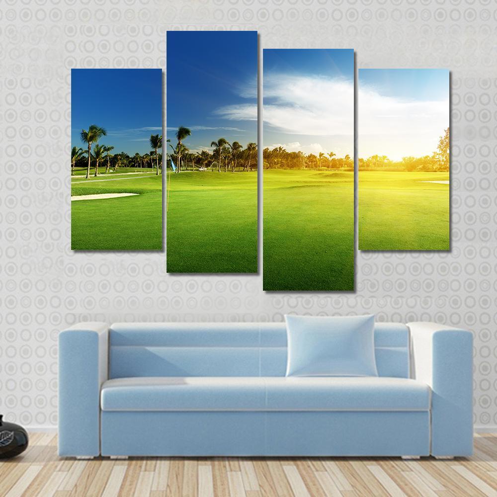 Golf Course Dominican Republic Canvas Wall Art-4 Pop-Gallery Wrap-50" x 32"-Tiaracle