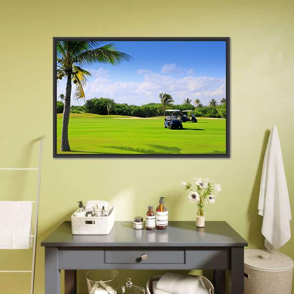 Golf Course Mexico Canvas Wall Art-1 Piece-Floating Frame-24" x 16"-Tiaracle