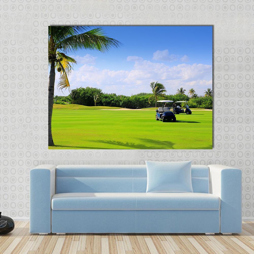 Golf Course Mexico Canvas Wall Art-1 Piece-Gallery Wrap-48" x 32"-Tiaracle