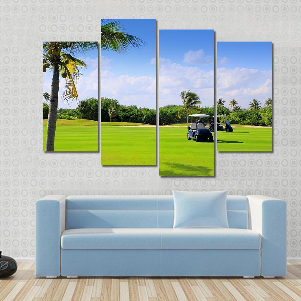 Golf Course Mexico Canvas Wall Art-4 Pop-Gallery Wrap-50" x 32"-Tiaracle