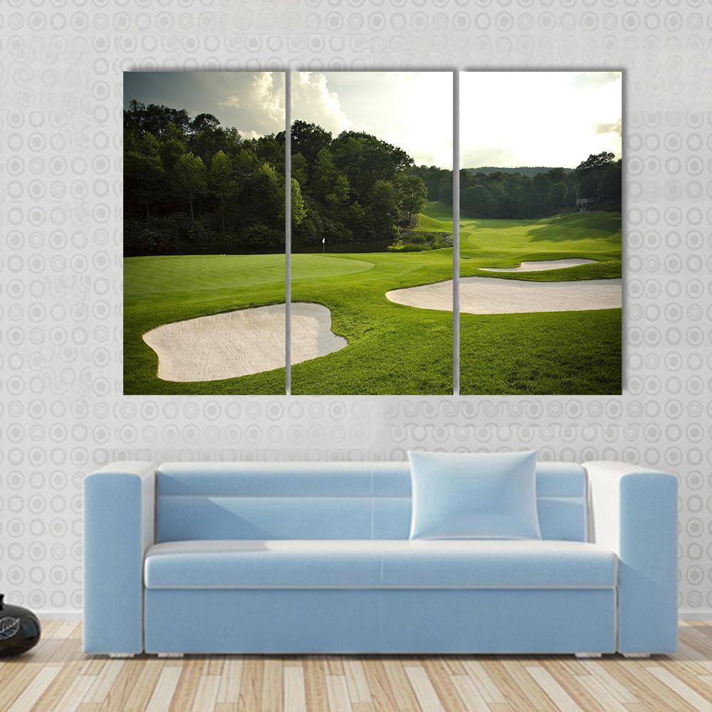 Golf Course Canvas Wall Art-3 Horizontal-Gallery Wrap-37" x 24"-Tiaracle