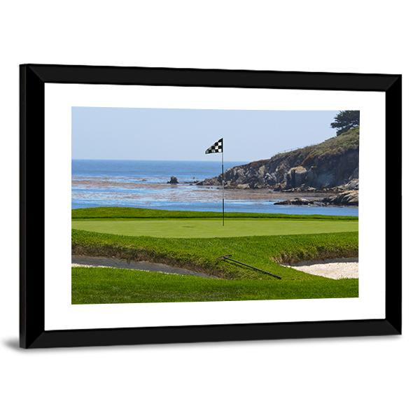 Golf Course & Ocean Canvas Wall Art-3 Horizontal-Gallery Wrap-25" x 16"-Tiaracle