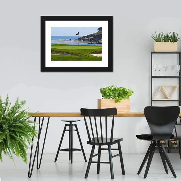 Golf Course & Ocean Canvas Wall Art-3 Horizontal-Gallery Wrap-25" x 16"-Tiaracle