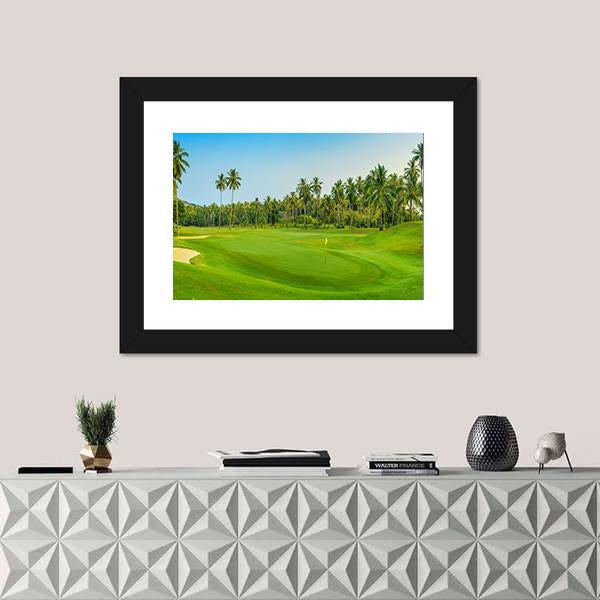 Golf Course On Koh Samui Canvas Wall Art-1 Piece-Framed Print-20" x 16"-Tiaracle