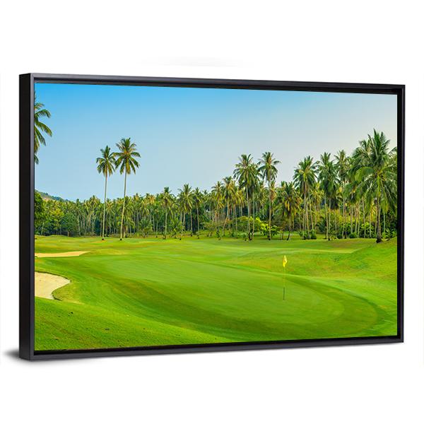 Golf Course On Koh Samui Canvas Wall Art-3 Horizontal-Gallery Wrap-25" x 16"-Tiaracle