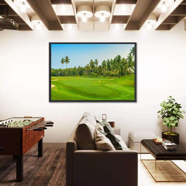 Golf Course On Koh Samui Canvas Wall Art-3 Horizontal-Gallery Wrap-25" x 16"-Tiaracle