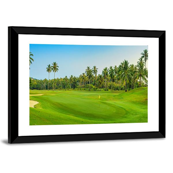 Golf Course On Koh Samui Canvas Wall Art-3 Horizontal-Gallery Wrap-25" x 16"-Tiaracle