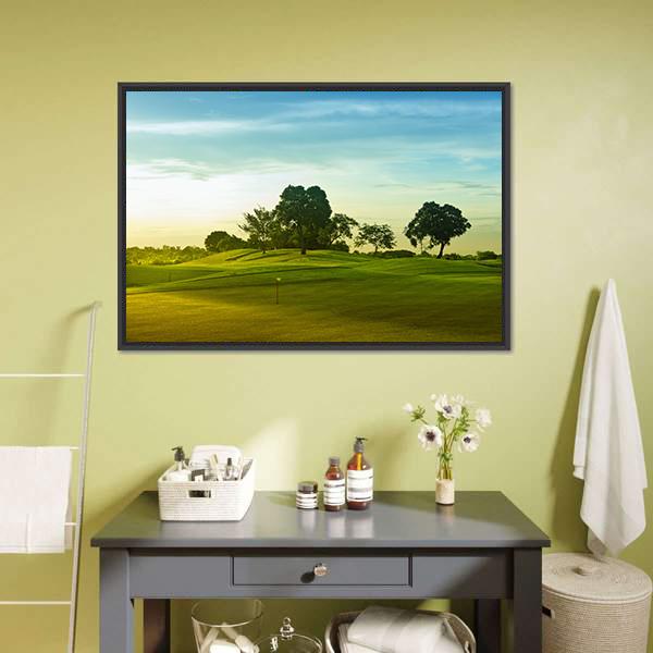 Golf Course Philippines Canvas Wall Art-1 Piece-Floating Frame-24" x 16"-Tiaracle