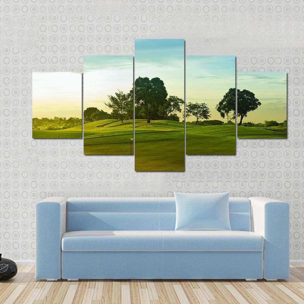 Golf Course Philippines Canvas Wall Art-5 Star-Gallery Wrap-62" x 32"-Tiaracle