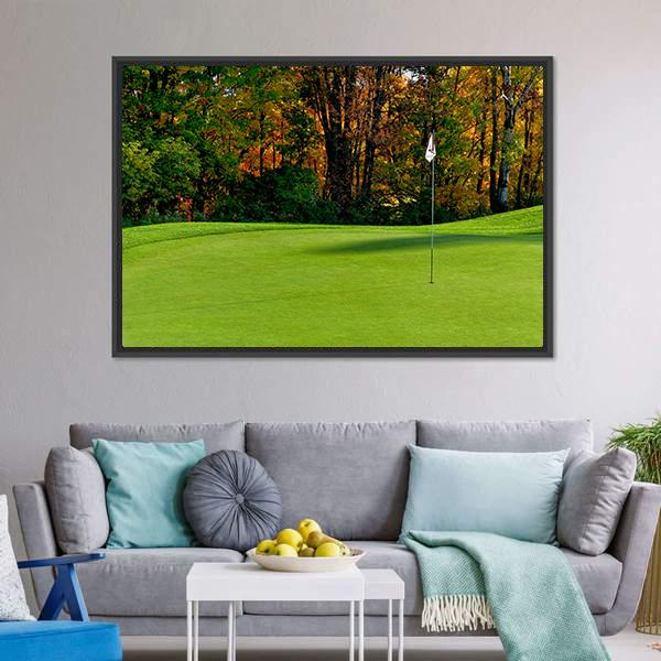 Golf Course Putting Green Canvas Wall Art-3 Horizontal-Gallery Wrap-25" x 16"-Tiaracle