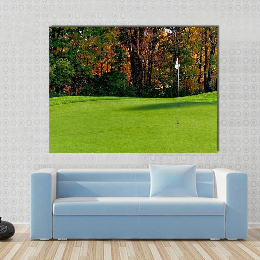 Golf Course Putting Green Canvas Wall Art-1 Piece-Gallery Wrap-48" x 32"-Tiaracle