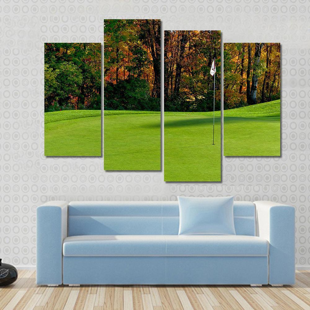 Golf Course Putting Green Canvas Wall Art-4 Pop-Gallery Wrap-50" x 32"-Tiaracle