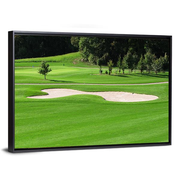 Golf Course & Trees Canvas Wall Art-3 Horizontal-Gallery Wrap-25" x 16"-Tiaracle