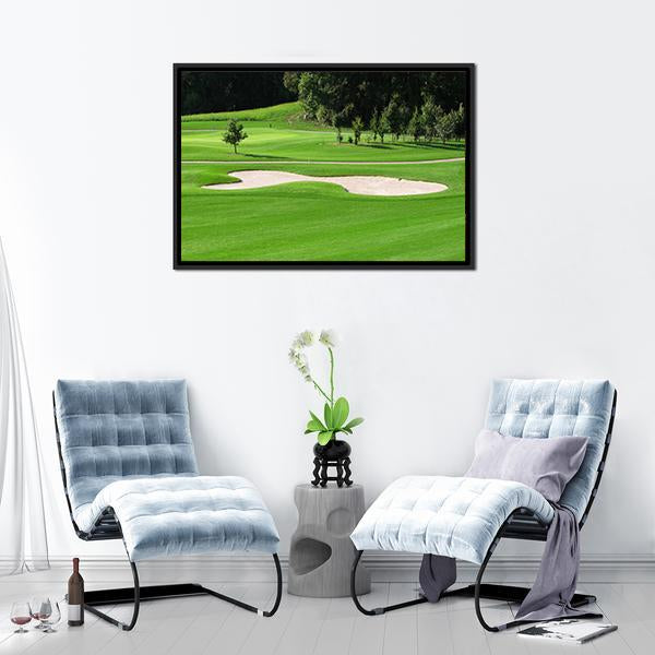 Golf Course & Trees Canvas Wall Art-3 Horizontal-Gallery Wrap-25" x 16"-Tiaracle