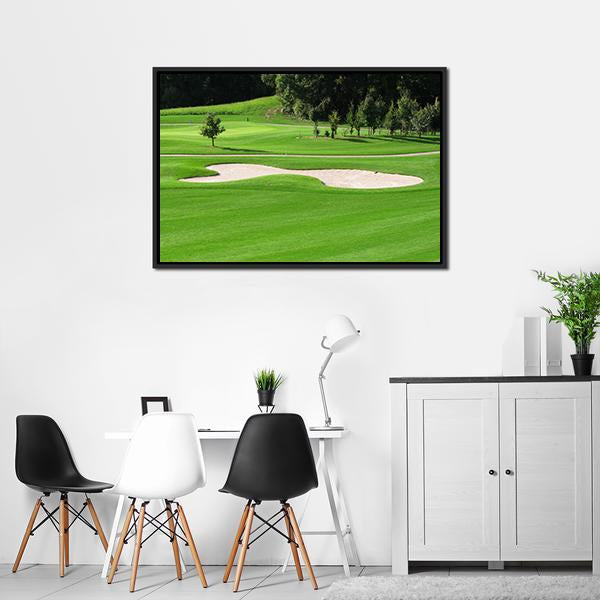 Golf Course & Trees Canvas Wall Art-3 Horizontal-Gallery Wrap-25" x 16"-Tiaracle