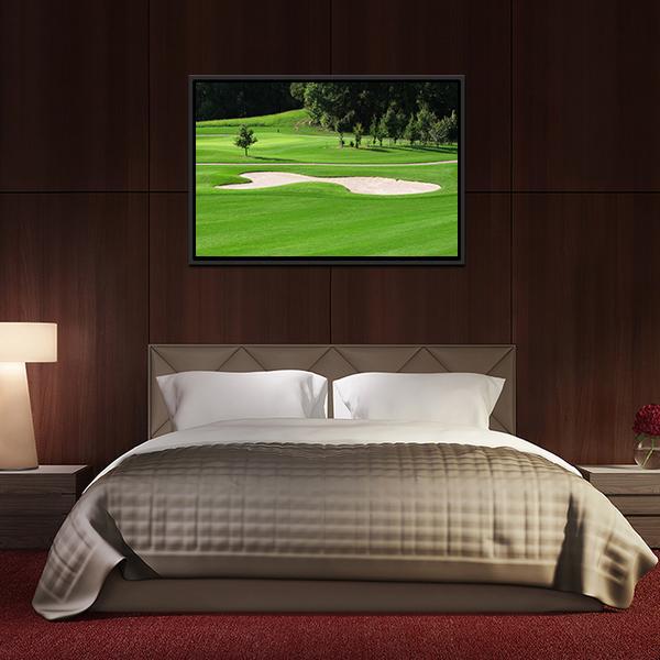 Golf Course & Trees Canvas Wall Art-3 Horizontal-Gallery Wrap-25" x 16"-Tiaracle