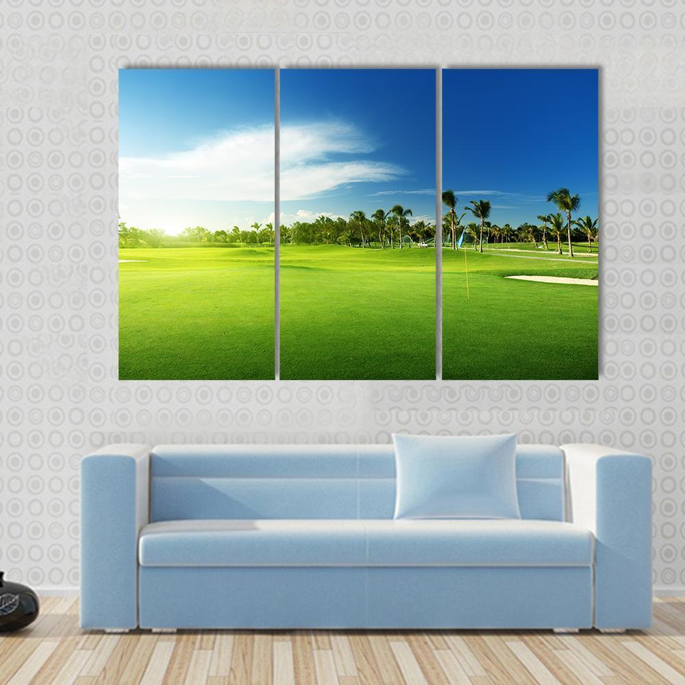 Golf Courses In Dominican Republic Canvas Wall Art-3 Horizontal-Gallery Wrap-37" x 24"-Tiaracle