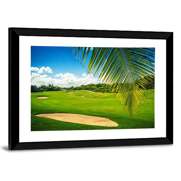 Golf Court In Punta Cana Canvas Wall Art-3 Horizontal-Gallery Wrap-25" x 16"-Tiaracle