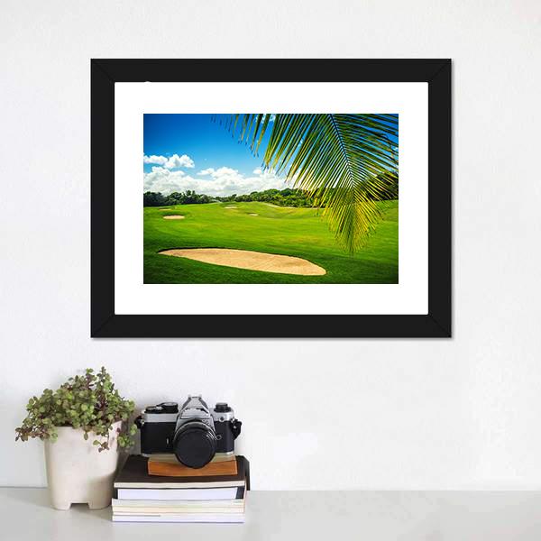 Golf Court In Punta Cana Canvas Wall Art-1 Piece-Framed Print-20" x 16"-Tiaracle