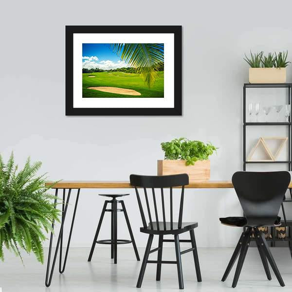 Golf Court In Punta Cana Canvas Wall Art-3 Horizontal-Gallery Wrap-25" x 16"-Tiaracle