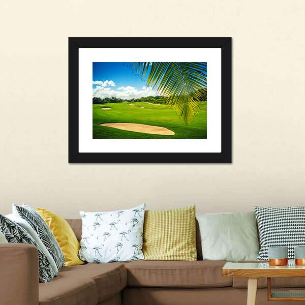 Golf Court In Punta Cana Canvas Wall Art-3 Horizontal-Gallery Wrap-25" x 16"-Tiaracle